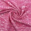 Polyester Blend Melange Knitted Rib Fabric